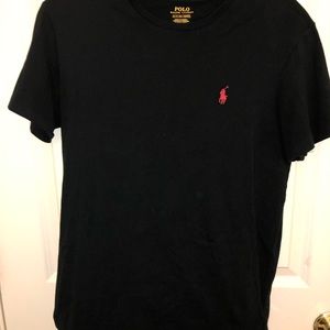 Black Short Sleeved Polo Tee